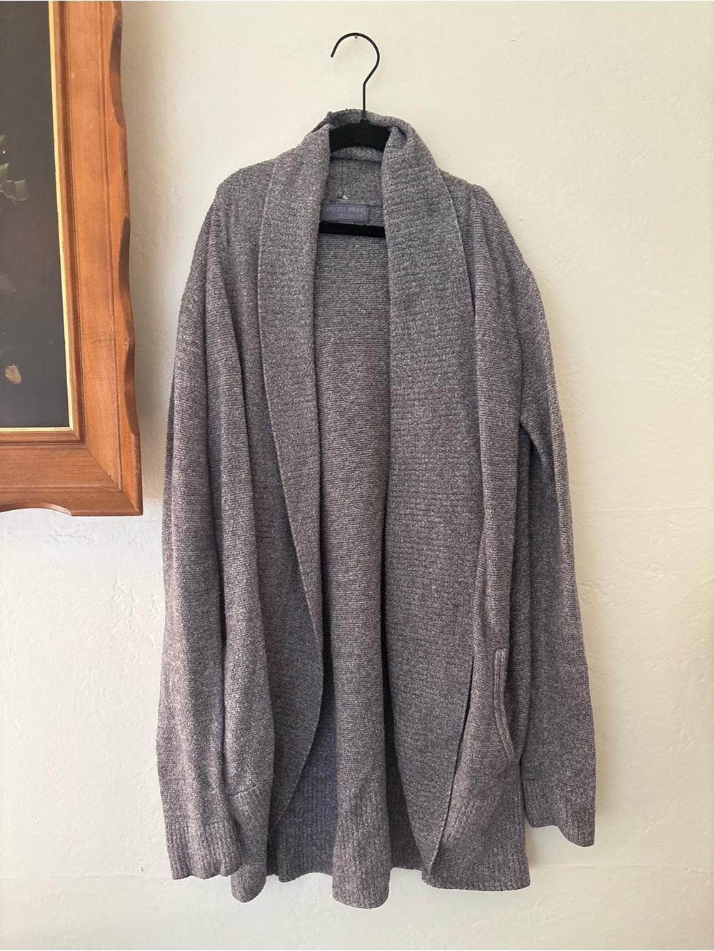 Barefoot Dreams Heather Gray Shawl-Collar Cardigan